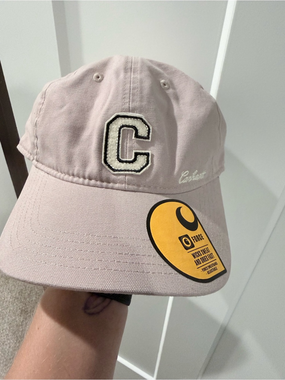 Carhartt women’s Baseball Cap - Pale Pink with White 'C' Patch